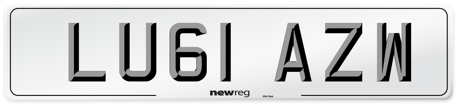 LU61 AZW Number Plate from New Reg